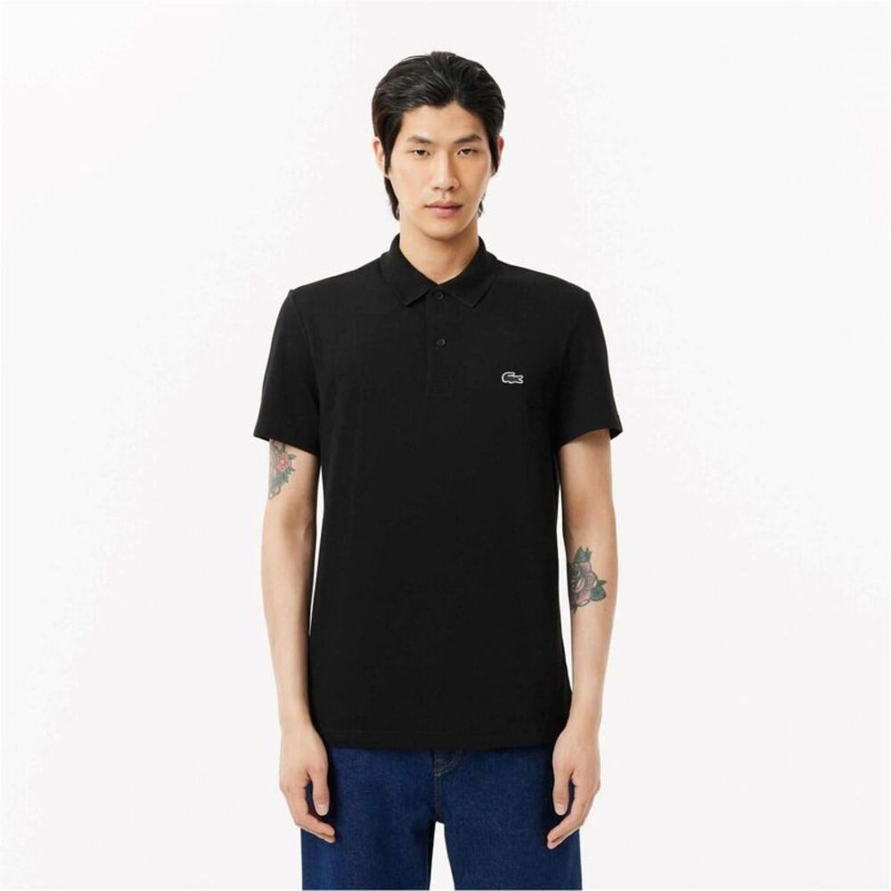 Lacoste Mens Cotton Blend Polo Shirt / Black
